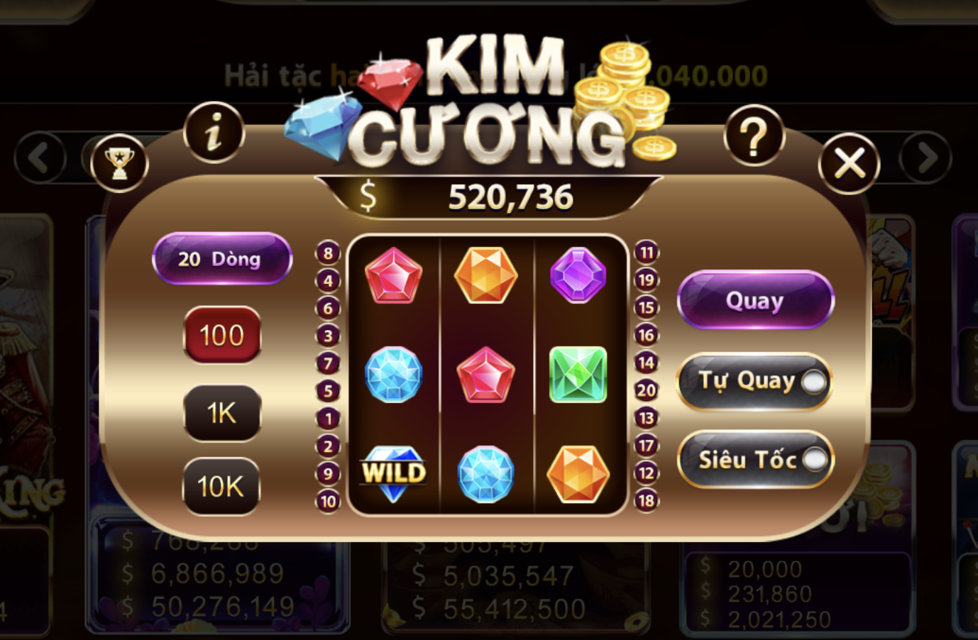 Nét thu hút và hấp dẫn của slot Kim Cương tại Gemwin