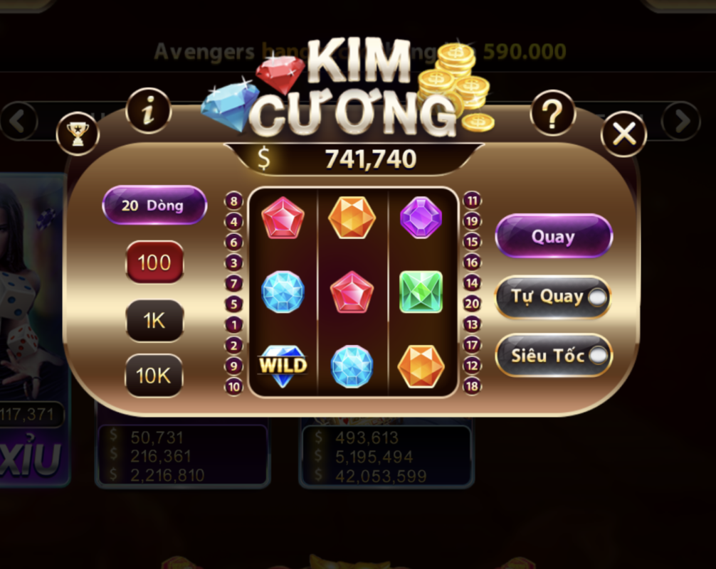 Trải nghiệm mini game Kim Cương đình đám của Gemwin