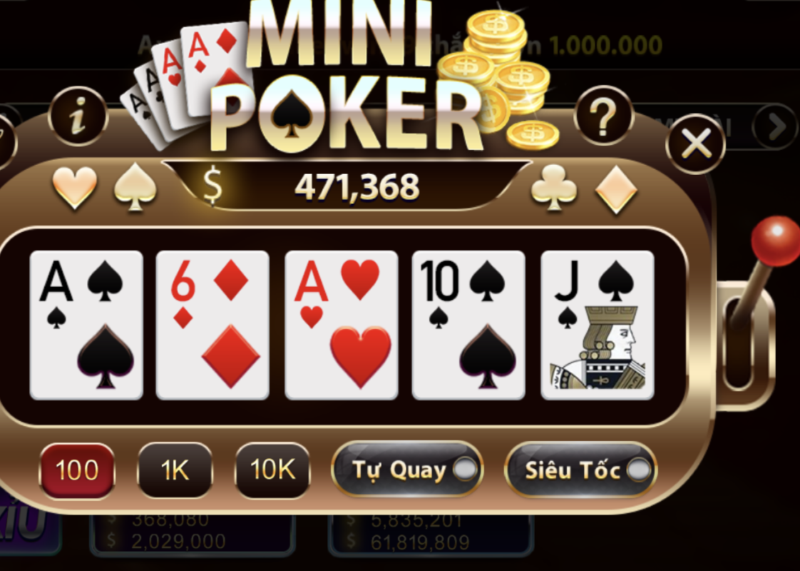 Luật chơi Mini Poker tại link tai Gemwin 