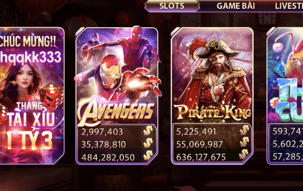 Điểm nổi bật về slot game Avengers khi tải Gemwin